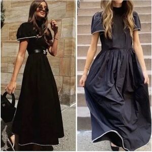 NWT Rhode Heidi Dress in Black Size 10